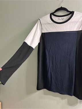 Vince tricolor colorblock long sleeve t-shirt